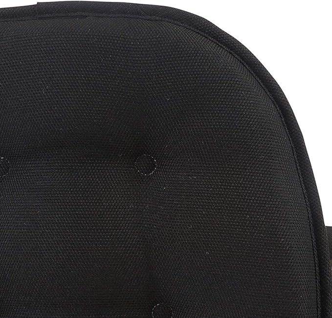 Klear Vu Omega Non-Slip Chair Cushions, Assembled in USA, U-Shaped Skid-Proof Seat Pads for Dining Room, Kitchen, Office, 15"x16", Solid Midnight Black, 4 Pack