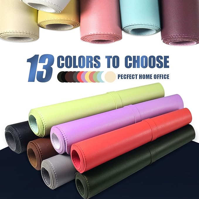 Leather Desk Pad Protector, 39.4'' X 17'' Large Mouse Pad, Office Desk Mat, Non-Slip PU Leather & Suede Base Desk Blotter, Laptop Desk Pad, Desktop Mat for Office Home, Black