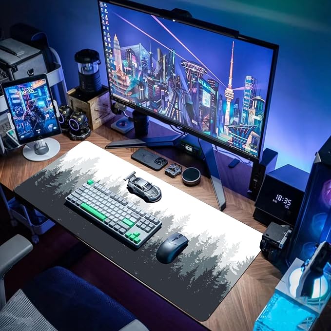 Gaming Mouse Pad Desk Pad XL Large Mouse Mat Keyboard Mat Office Desk Decor AccessoriesKeyboard Mat Office Desk Decor Accessories (Thicket)