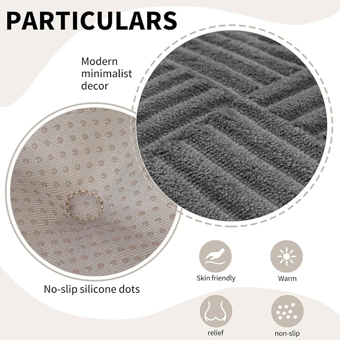 Office Stacking Chair Cushions 4 Pack, Corduroy High Density Foam Kitchen Seat Cushions with Ties, Square 17" x 17" Indoor Non-Slip Dining Chair Pads, Grey,4pcs