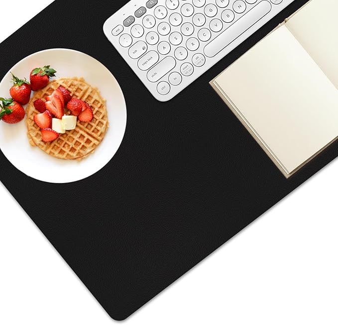 Mouse Pad with Wrist Rest Support, Keyboard Wrist Rest and Mouse Pad Set, Desk Mat for Keyboard and Mouses, Non-Slip Computer Mat Set for Office, Home (35.4ร15.7 Inches, Black)