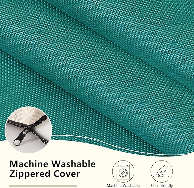 Nordjager Dining Chair Cushions Set of 6 Memory Foam Chair Cushion, Comfortable Dining Chair Pad Removable Slip Resistant Kitchen Chair Seat Cushion (6 Piece, Green)
