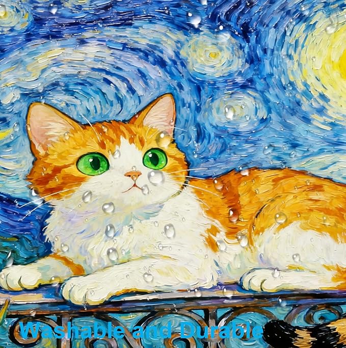 Cute Anime Cat Desk Pad Cartoon Watercolor Cat Mouse Pad XXL Large Game Mouse Pad Women's Office Decoration Laptop Keyboard Pad Computer Pad 35.4X15.7 Inches