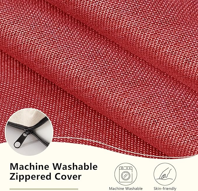 Nordjager Chair Pads for Dining Chairs, Chair Cushions 2 Piece, 17"x 16"x 2.5" Memory Foam Seat Cushions with Ties and Removable Cover
