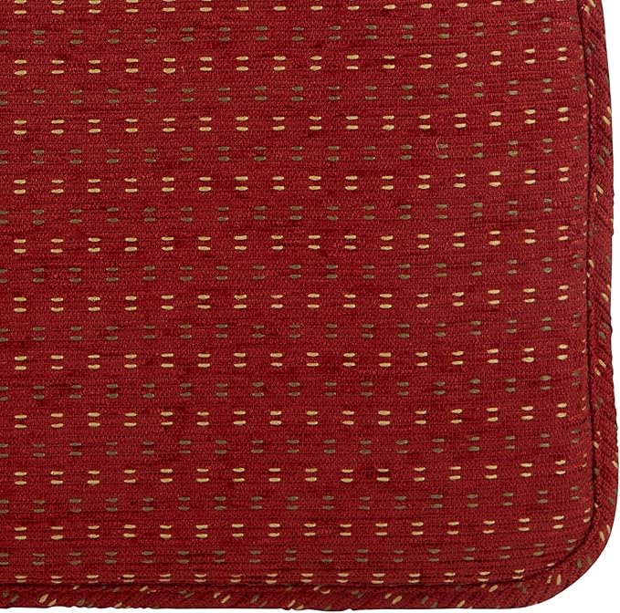 Klear Vu Raindrop The Gripper Non Slip Chair Cushions, Soft & Comfortable Seat Pad, Sitting Pillow for Kitchen, Dining or Office, 2 Count (Pack of 1), 01 Red