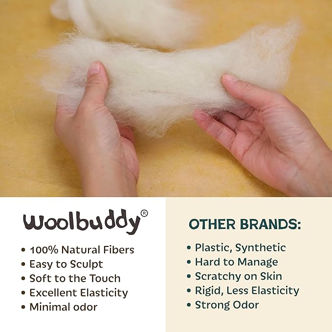 Woolbuddy Needle Felting Kit - Snowman Christmas, Complete Felting Kit for Beginners & Adults, Includes Needle Felting Supplies, Felting Mat, Felting Wool, and Felting Needles for Crafting Fun
