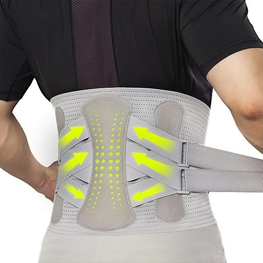 aoFIT Back Brace for Lower Back Pain Relief with 360-Degree Biochemical Hug Support, Back Support Belt for Men and Women, Soft Breathable Fabric Lumbar Support for Herniated Disc, Sciatica XXL
