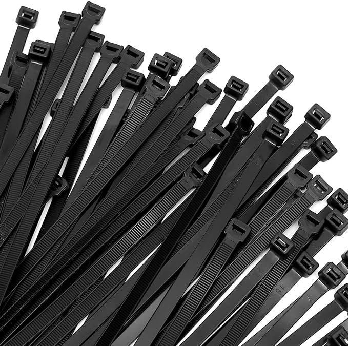 Black Zip Ties Assorted Sizes 4+6+8+10+12-Inch,600PCS Multi-Purpose Self-Locking Nylon Cable Tie,Wire Tie Perfect for Home,Garden Trellis,Office,Garage and Workshop.