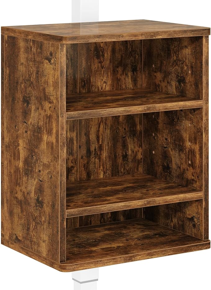 IBUYKE Under-Desk Storage Cabinet Adjustable Cabinet Fits with Standing Desks & Any Desk Legs Clamp-on Shelf for Office and Gaming Room for Elevating Your Workspace UTMZ012H