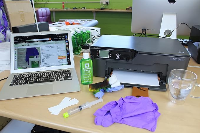 Printer Cleaning Kit for Canon Hewlett Packard HP Deskjet Officejet Photosmart - 5 oz | Easy to use kit to Clear Printer nozzles