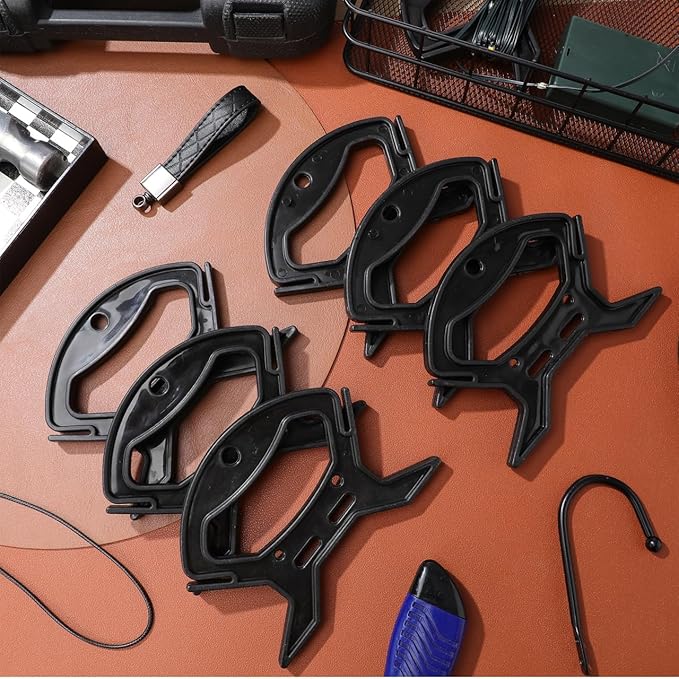Garneck 10PCS Small Rope Winder: Black String Light Storage Reel Cord Reel Wire Storage Wrap for Extension Cord Holder Plastic Winding Clip for Home Office Garage Rv Workshop