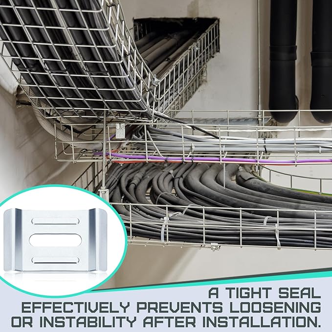 50 Pack Hold Down Clamps for Cable Tray, Cable Tray Wire Shelf Support Washer Application in 4mm - 6mm Diameter