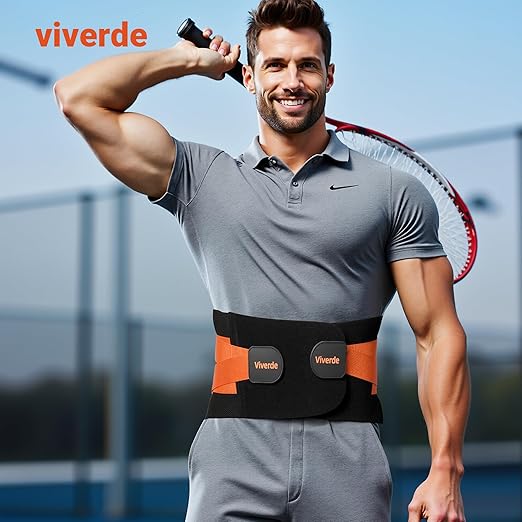 Breathable 4D Knit Back Brace for Lower Back Pain Relief, Lumbar Support - Adjustable Waist Belt with Memory Support Plates & Compression Straps, for Sports, Fitness, Office, Men & Women (Black, Large)