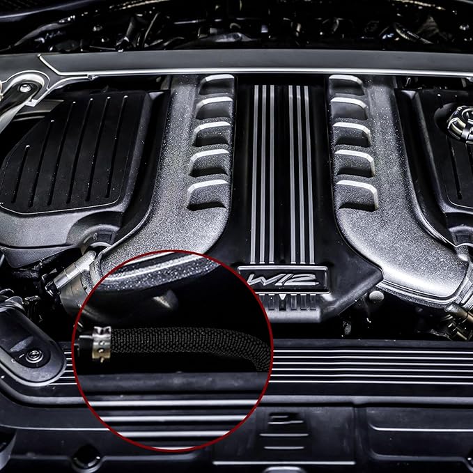 Automotive Wire Loom High Temperature Braided Wire Loom, Split-Sleeve Heat Resistant Wiring Loom Cord Cover for Harness Wires, Self-Wrapping Heavy Duty Sheathing Cable Management Black(16ft-1inch )