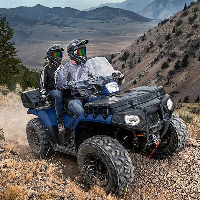 KEMIMOTO ATV Passenger Foot Rest, Adjustable Footrest, ATV Passenger Foot Pegs Anti-Slip Grip Compatible with Polaris Sportsman Scrambler Foreman Fourtrax Grizzly, Black