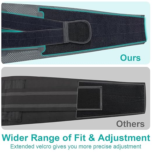 Breathable Back Brace for Lower Back Pain Relief – Lightweight Mesh Lumbar Support Belt with Dual Adjustable Straps, Thin Under-Clothes Back Support for Everyday Work & Housework for Men & Women