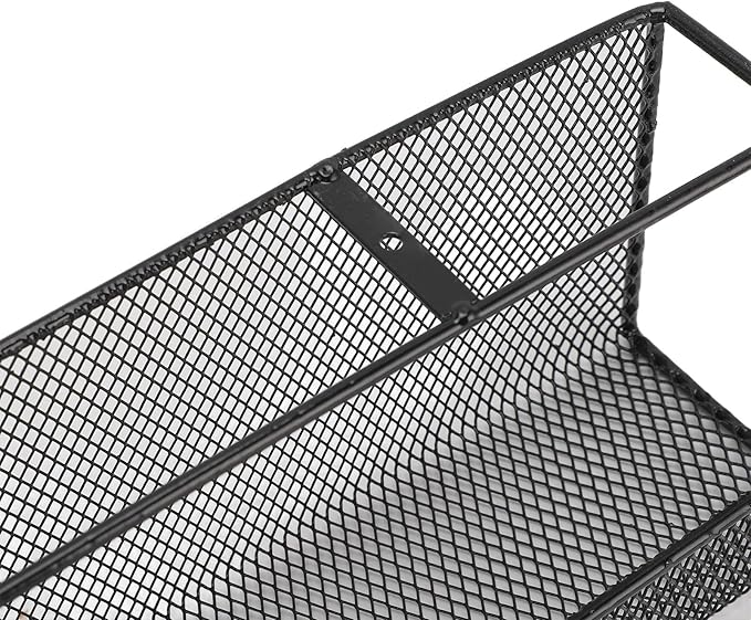 GLOGLOW Under Desk Cable Management Tray, Metal Wire Organizer with No Drill Design for Organizing Extension Cords At Home Office or Kitchen (L)
