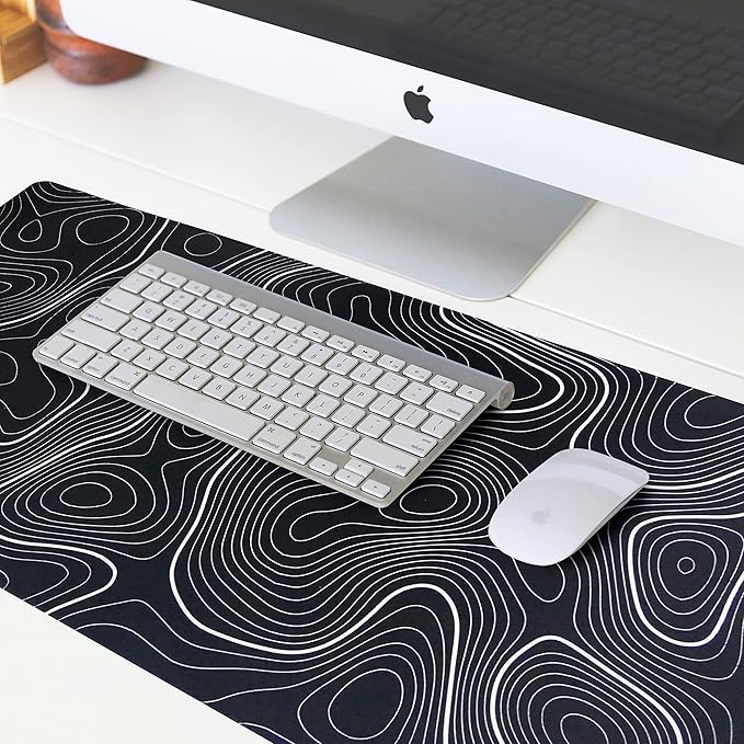 Gaming Mouse Pad XXL Extended Large Desk Pad Mat 34.65 x 15.75 Inches Keyboard Laptop Computer Mousepad with Non-Slip Base Stitched Edge for Home Office Gaming Work
