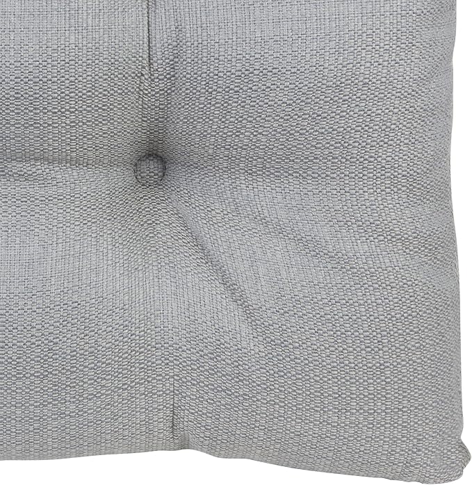 Klear Vu Gripper Overstuffed Universal Non-Slip Dining Chair Cushions for Kitchen Decor or Office Use, U-Shaped Skid-Proof Seat Pad, 15x15 Inches, 4 Count (Pack of 1), Solid Gray
