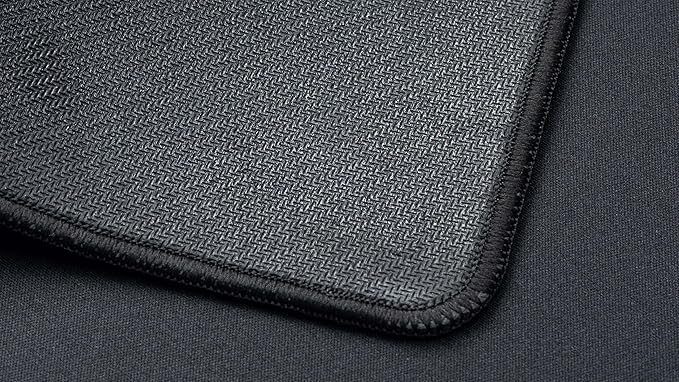 Keychron Large Gaming Mouse Pad 17.7 × 15.7 inch (450 × 400 mm), Ample Space for Mouse Movement, Smooth Micro-Weave Surface for Optical Mice, Non-Slip Rubber Base, Stitched Edges - Black