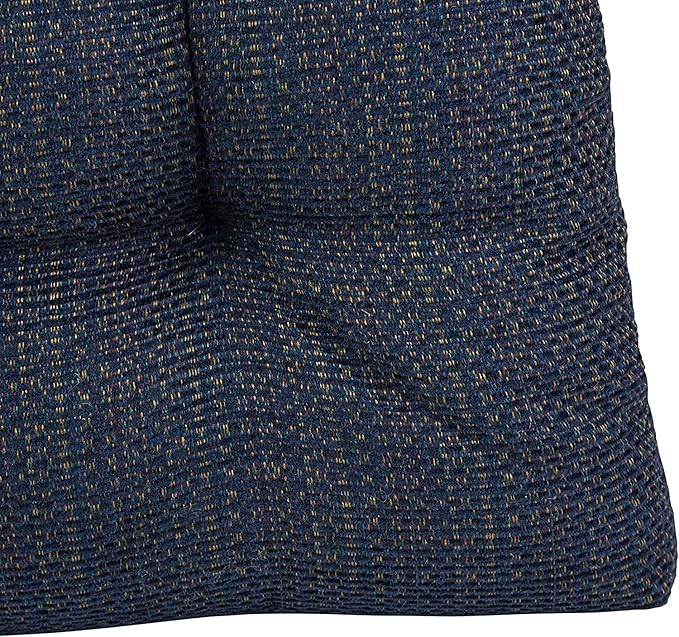 Klear Vu Gripper Overstuffed Universal Non-Slip Dining Chair Cushions for Kitchen Decor or Office Use, U-Shaped Skid-Proof Seat Pad, 15x15 Inches, 8 Count (Pack of 1), Waffle Navy Blue