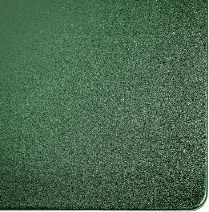 DACASSO Leather Desk Pad Without Side Rails - Luxury Leather Desk Blotter for Writing - Executive Desk Surface Protector - (Dark Green, 22" x 14")