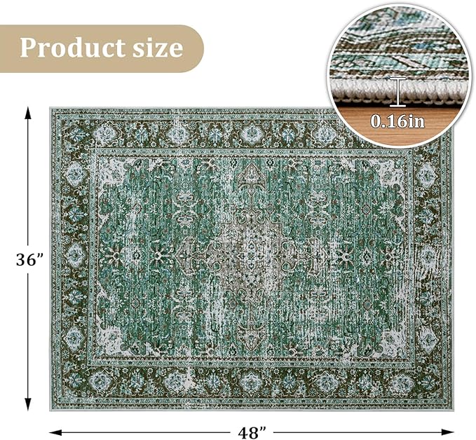 Office Chair Mat for Hardwood Floor, 48"x36" Easy Glide Computer Desk Mat Protector for Rolling Chair Under Desk Rug Nonslip Backing, Machine Wash (Modern)