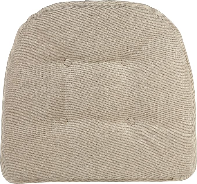 Non-Slip Chair Cushions, Assembled in USA, U-Shaped Skid-Proof Seat Pads for Dining Room, Kitchen, Office, 15"x16"