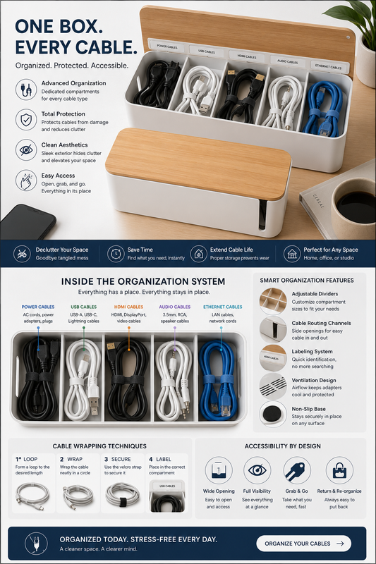 Cable Management Boxes: Hide Mess, Maintain Accessibility
