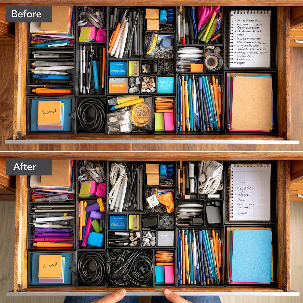 Desk Drawer Organization: Everything Has Its Place
