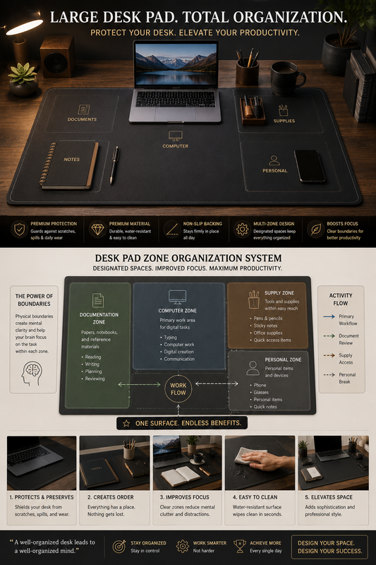 Desk Pads: Organization Psychology & Surface Protection