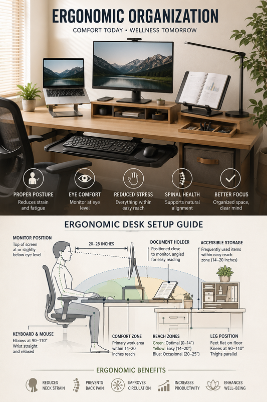 Ergonomic Desk Organization: Comfort Meets Functionality
