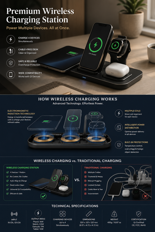 Wireless Charging Stations: End Cable Chaos Forever