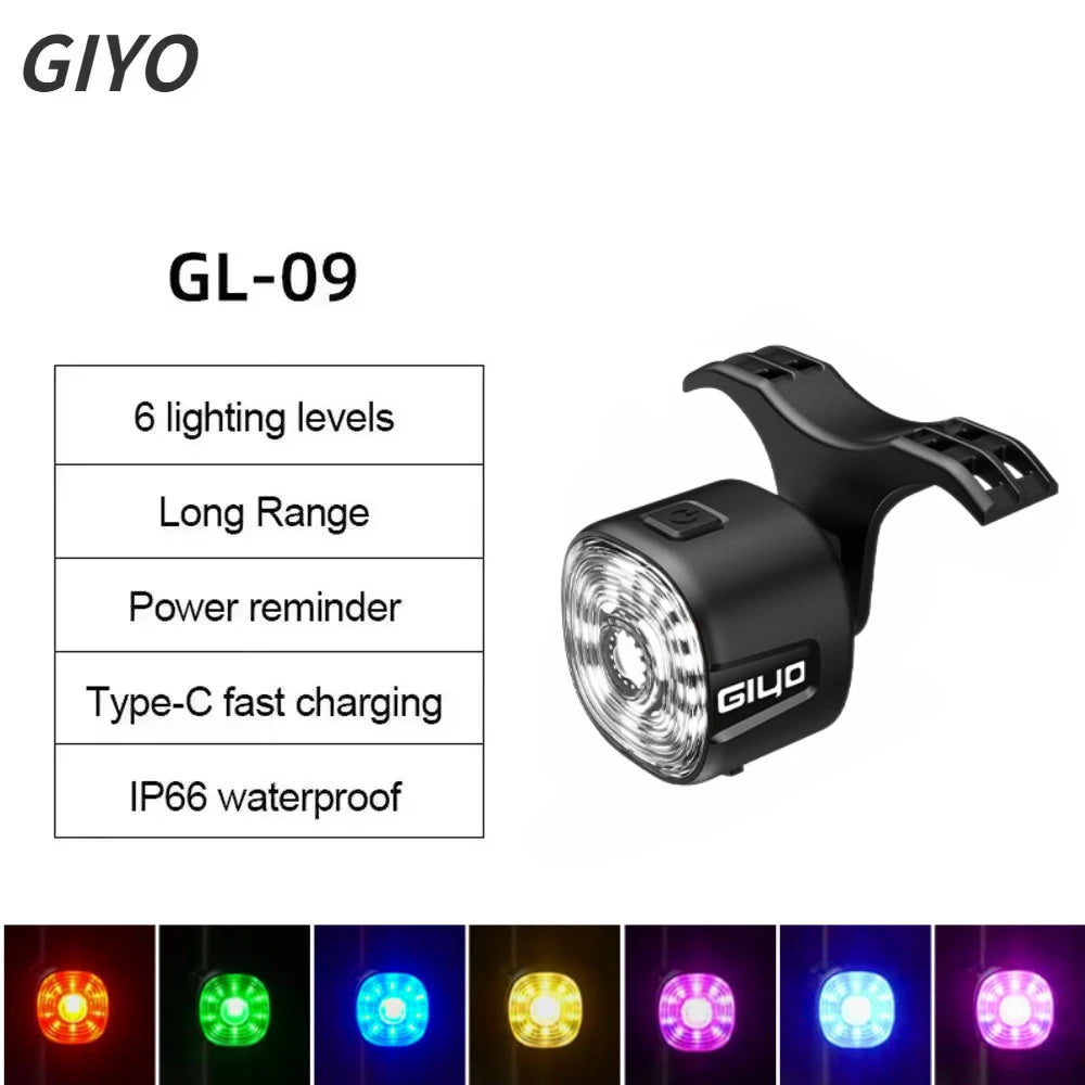 Smart Brake Bicycle Rear Light Auto On/Off Stop Signal Brake Road Bike LED Taillight Type-C Charge MTB Cycling Safety Flash Lamp