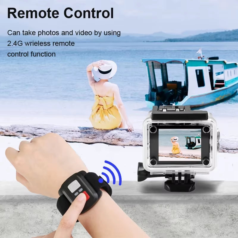 4K Action Camera 1080P/30FPS Wifi 2.0" 170D Underwater Waterproof Helmet Video Recording Camera Sports Cameras Outdoor Mini Cam