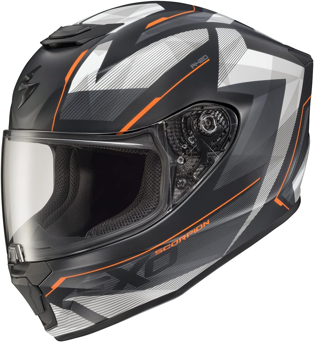 R420 Full Face Polycarbonate Street Motorcycle Helmet Comm Ready Speaker Pockets DOT Snell Approved Adult