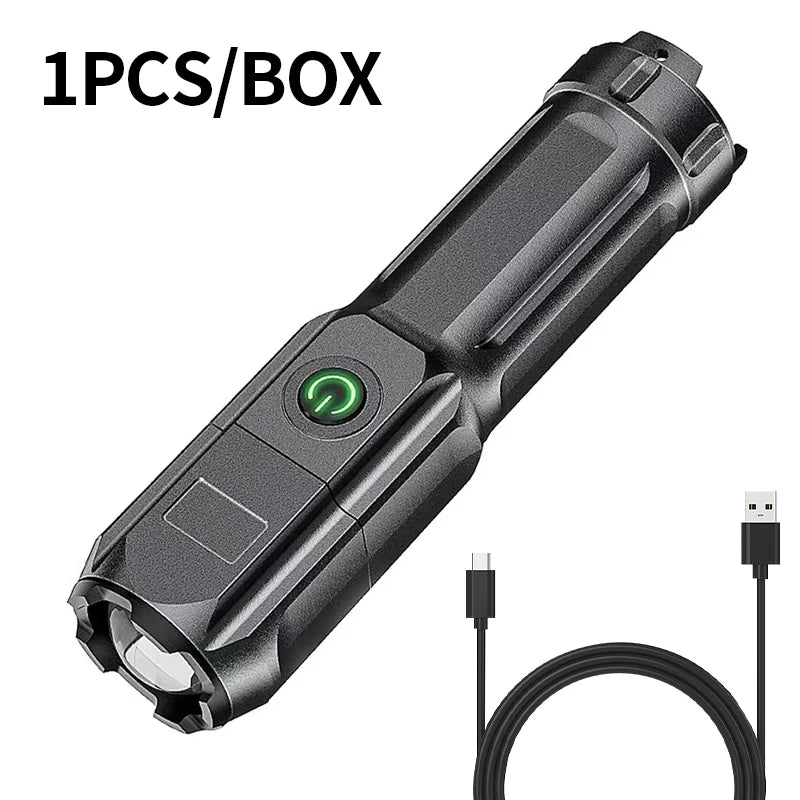 Mini Purple Light Very Strong Led Flashlight High Power Rechargeable Flashlights Ultra Powerful Flashlight with Charging Torch