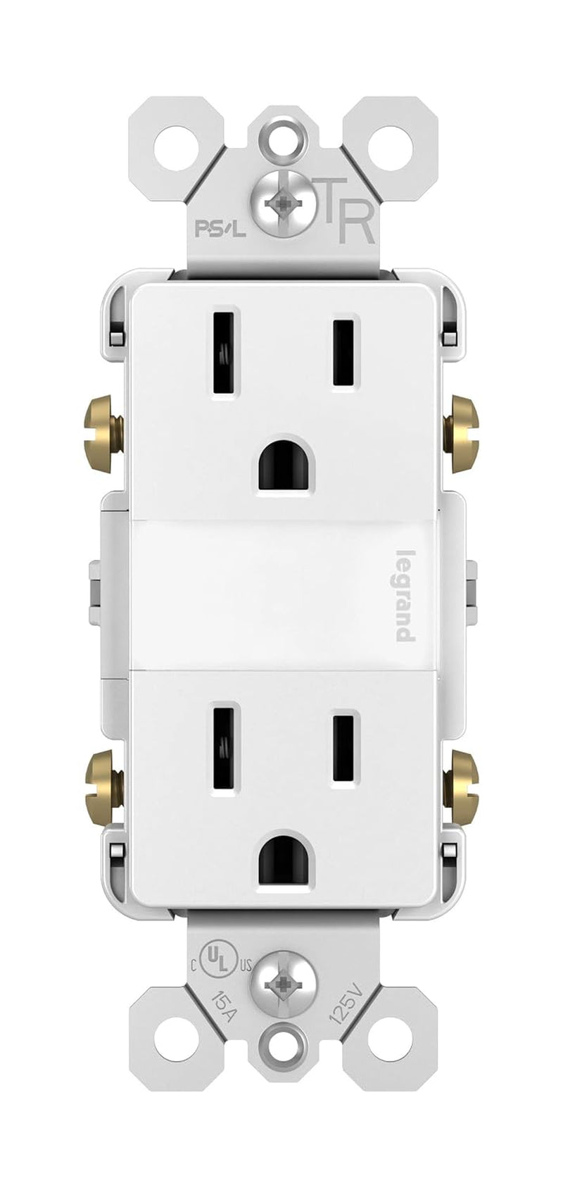 Legrand Radiant Adjustable LED Night Light Outlet, Nightlight Electrical Outlets, Tamper Resistant, Safe for Kids, White, NTL885TRWCC6 |  20-Year, 5 Light Levels, Adjustable Cool-Touch LED Nightlight, Child-Safe Tamper Resistant Decorator Outlet