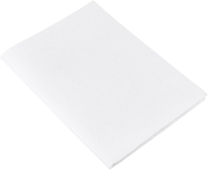 BENECREAT 28×19.7inch Chinese Calligraphy Drawing Felt Mat, 0.12inch Thick White Painting Felt Desk Pad for Calligraphy, Painting and Cultural Activities
