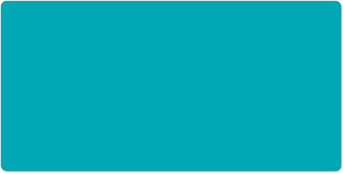 CounterArt Large Teal Waterproof Desk Protector 32” x 16” Made in The USA Desk Mat Office Mat Large Mouse Pad