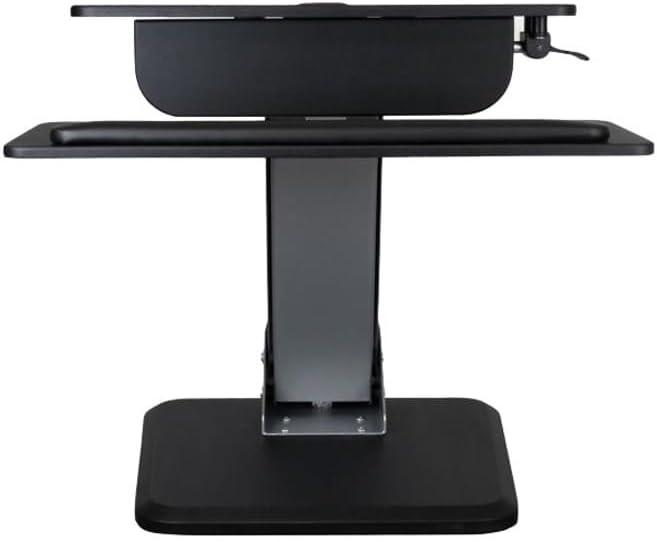 StarTech.com Height Adjustable Standing Desk Converter - Sit Stand Desk with One-Finger Adjustment - Ergonomic Desk (ARMSTS),Black & Silver