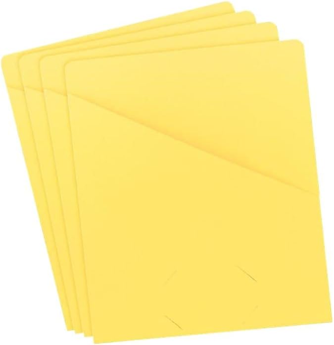 Smead Slash Jacket, Letter Size, Yellow, 25 per Pack (75434)