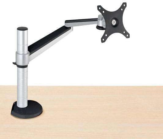 VERSADESK OmniView Single Monitor Stand - Height Adjustable Arm for 13” to 27" Flat or Curved Screens - 360° Rotation & VESA Compatible - Sturdy Desk Mount Holds up to 15 lbs | Black