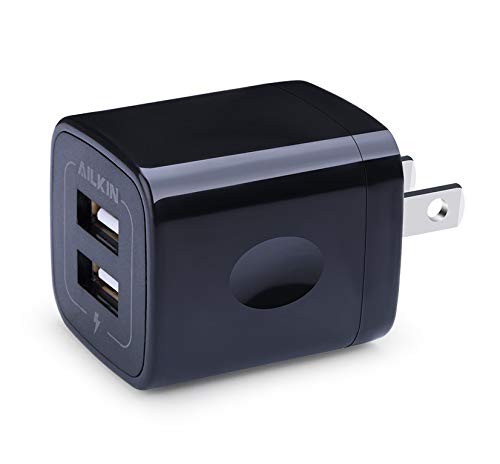 AILKIN USB MultiPort Charging Block, Wall Plug Station, Home Travel Charger Cube, Wall Charger Brick, Rapid Charging Adapter, Fast Android Charge Replacement for iPad/iPhone/iPod/Samsung Box