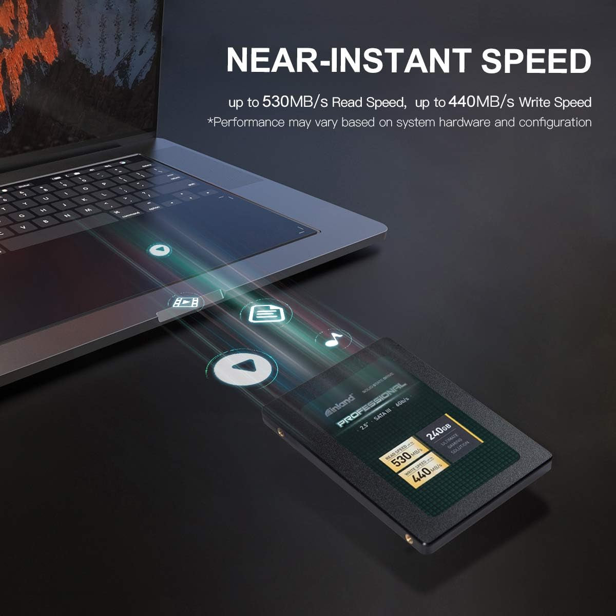 Pro 240GB SSD 3D NAND SATA III 2.5" 7Mm Internal Solid State Drive | 3D TLC NAND Flash, up to 530Mb/S Read & 440Mb/S Write, SATA III 6Gb/S Interface, Laptop & Desktop PC Upgrade, Professional