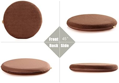 Sigmat Memory Foam Seat Cushion Anti-Slip Soft Round Stool Cushion Chair Pad 20 Inch Camel