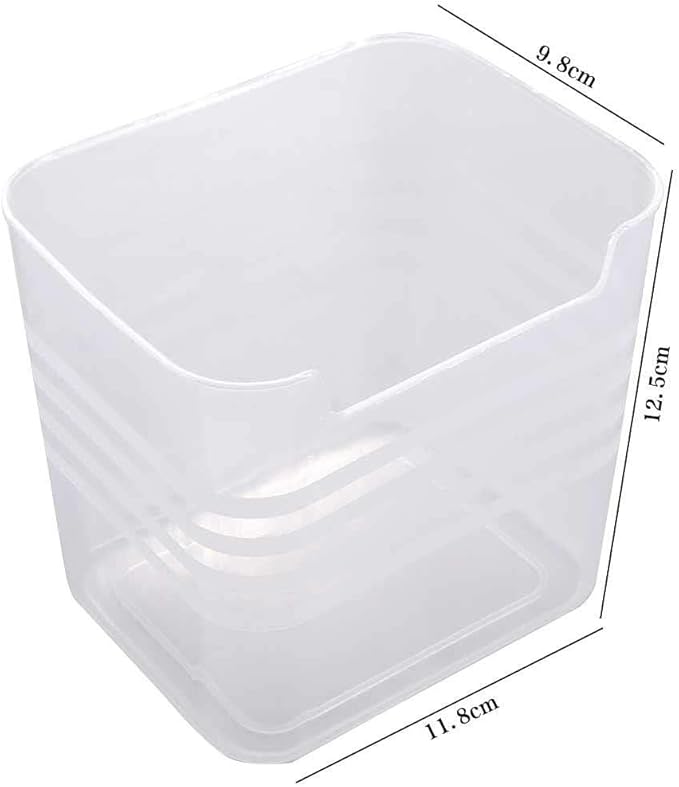10 Pcs Clear Plastic Storage Box Pen Holder, Office Desktop Organizer Large Capacity Cosmetic Holder, Square Organizer for Pencils, Markers