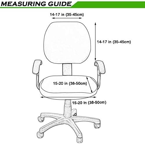 Smiry Stretch Jacquard Office Computer Chair Covers, Removable Washable Universal Desk Rotating Chair Slipcovers Protector, Seat + Backrest Cover, Camel