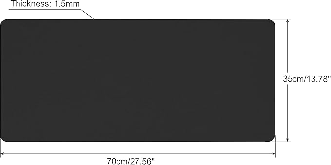 PATIKIL 28"x14" Desk Mat Protector, PU Leather Non-Slip Waterproof Keyboard Pad Writing Mat for Office Home, Black