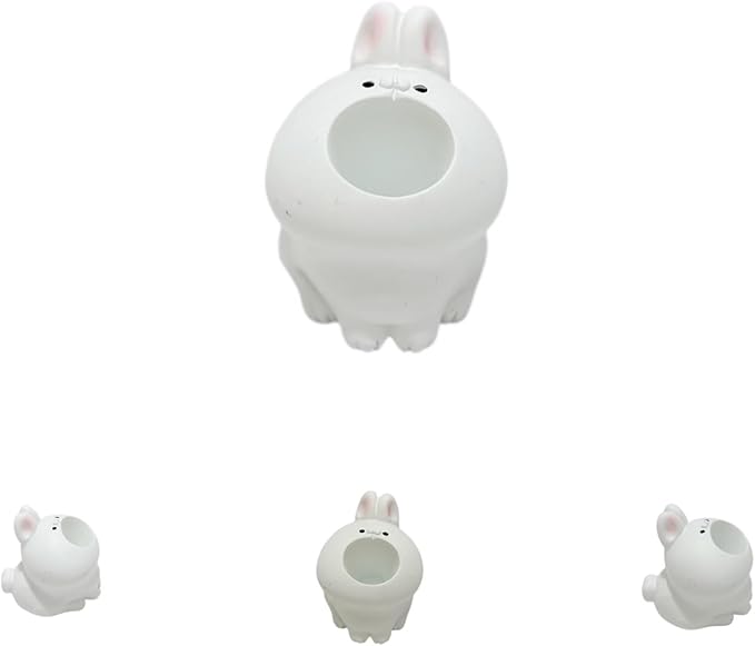 Cute Small Pen Pencil Holder, Kawaii Resin Cat Dog Dinosaur Rabbit Animal Paper Clip Toothbrush Mini Storage Organizer Office Desk Decorations